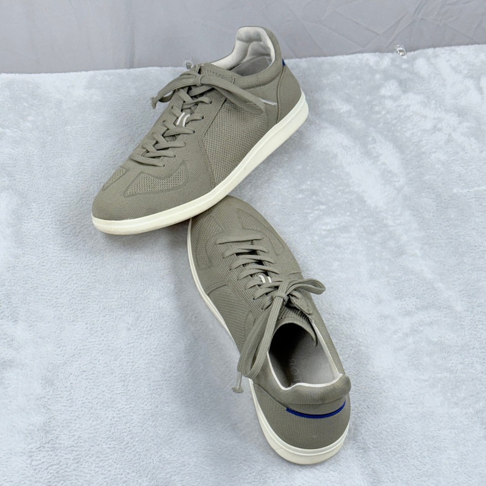 Rothy's RS01 Sneakers Mens 11 Sage Green Lace Up Sustainable Knit Low Top Shoes
